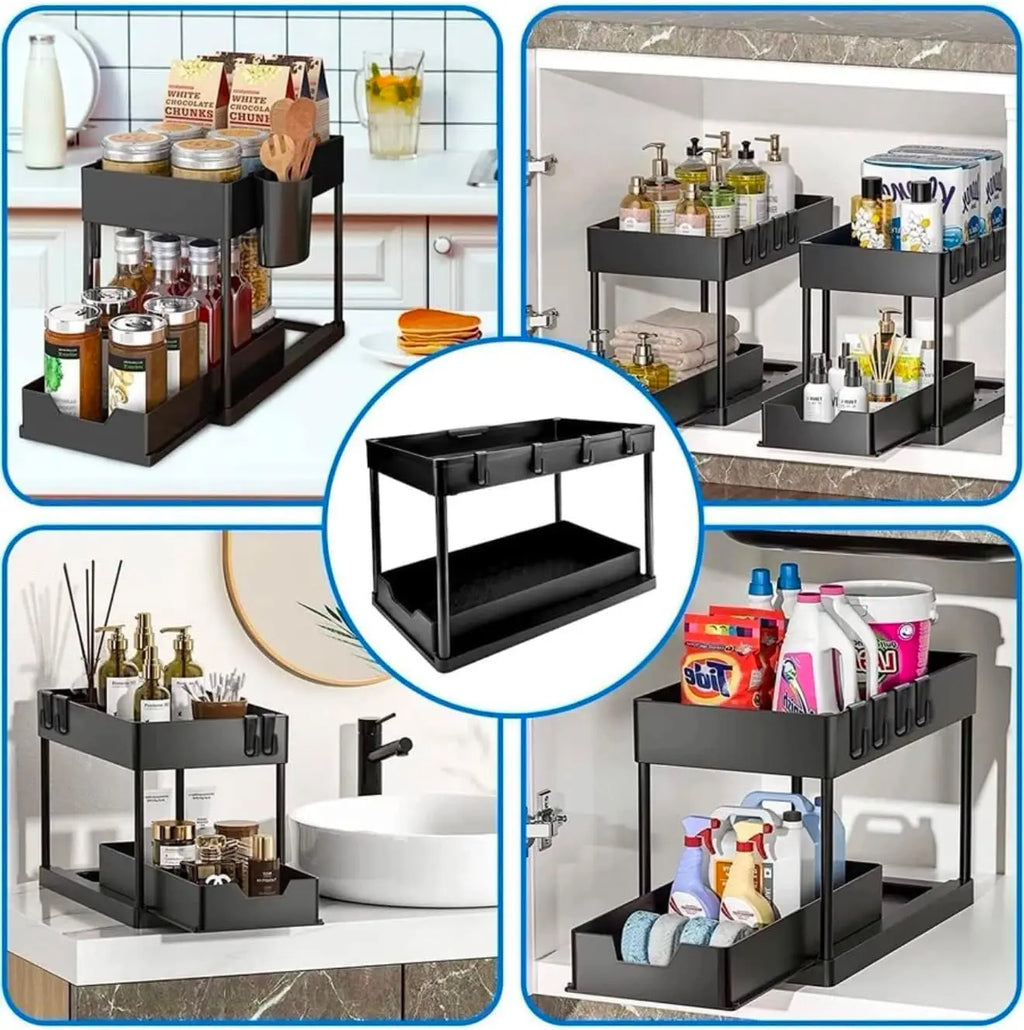 HAVENORA 2-Tier Sliding Under-Sink Organizer