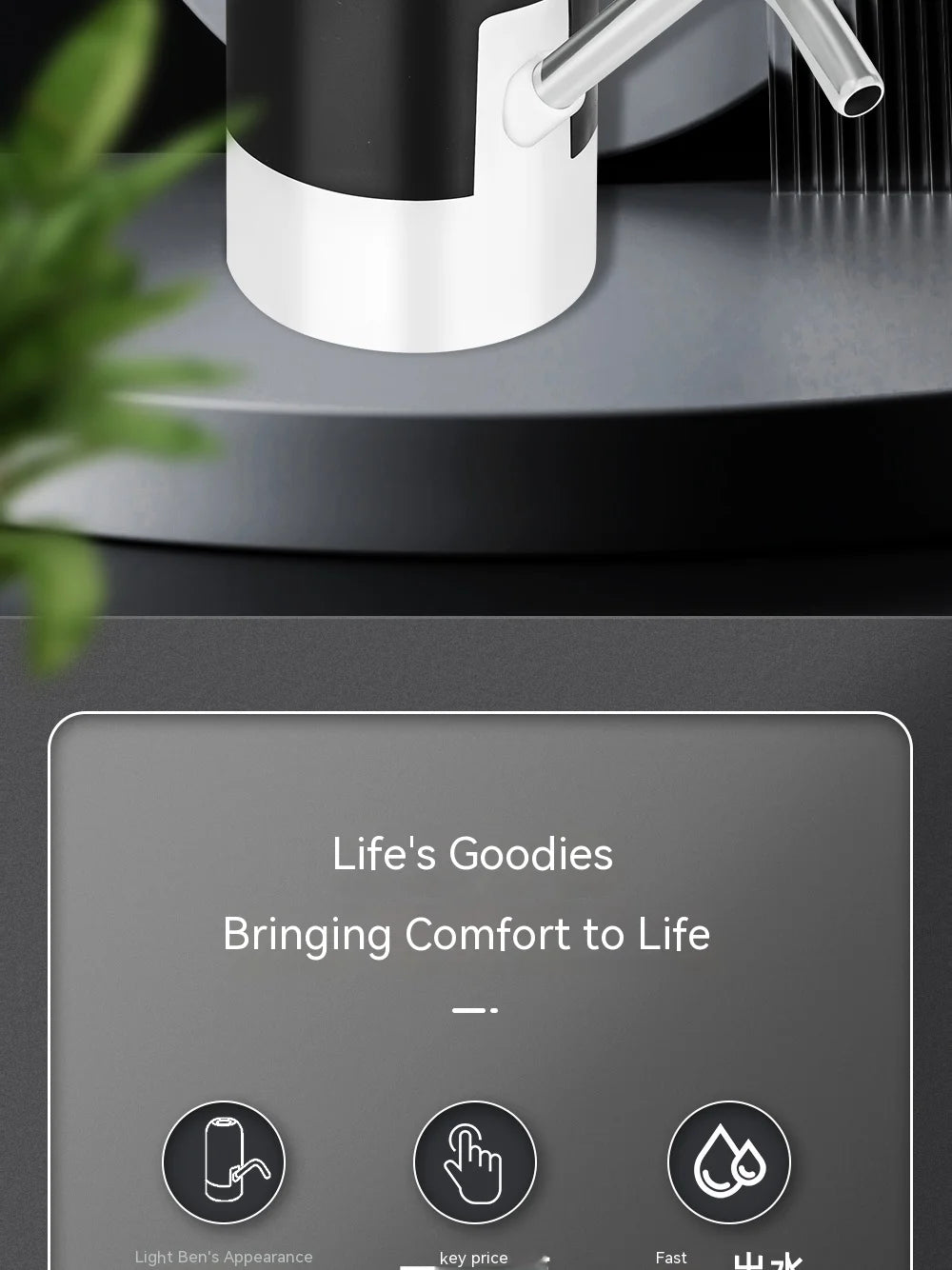 HAVENORA USB-Rechargeable Water Bottle Pump