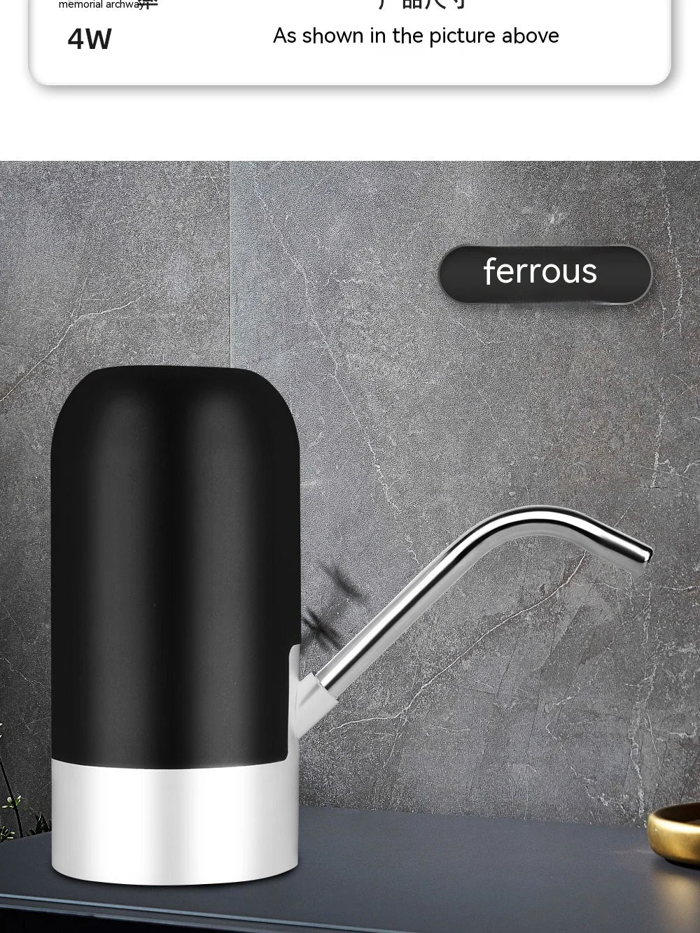 HAVENORA USB-Rechargeable Water Bottle Pump