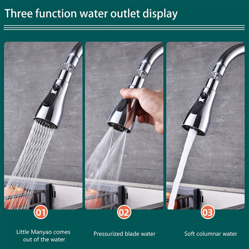 HAVENORA 3-Mode Swivel Kitchen Faucet Extender