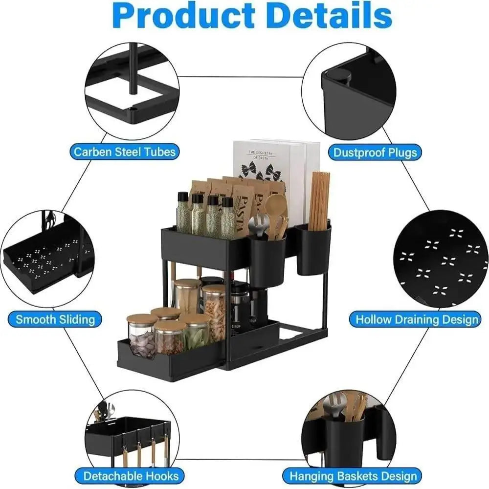 HAVENORA 2-Tier Sliding Under-Sink Organizer