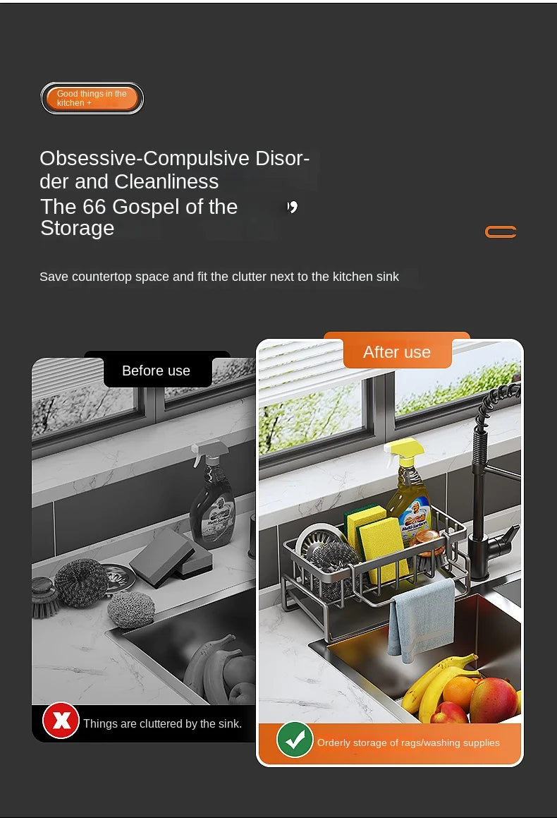 HAVENORA Kitchen Sink Organizer & Drain Rack