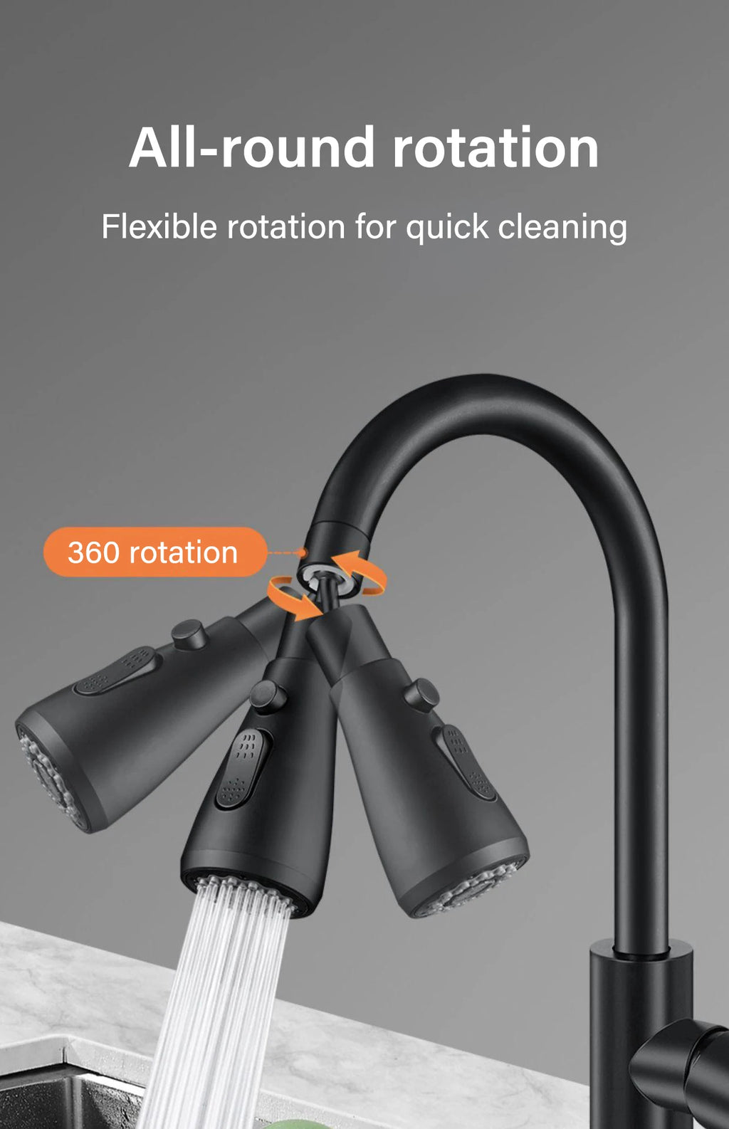 HAVENORA 3-Mode Swivel Kitchen Faucet Extender