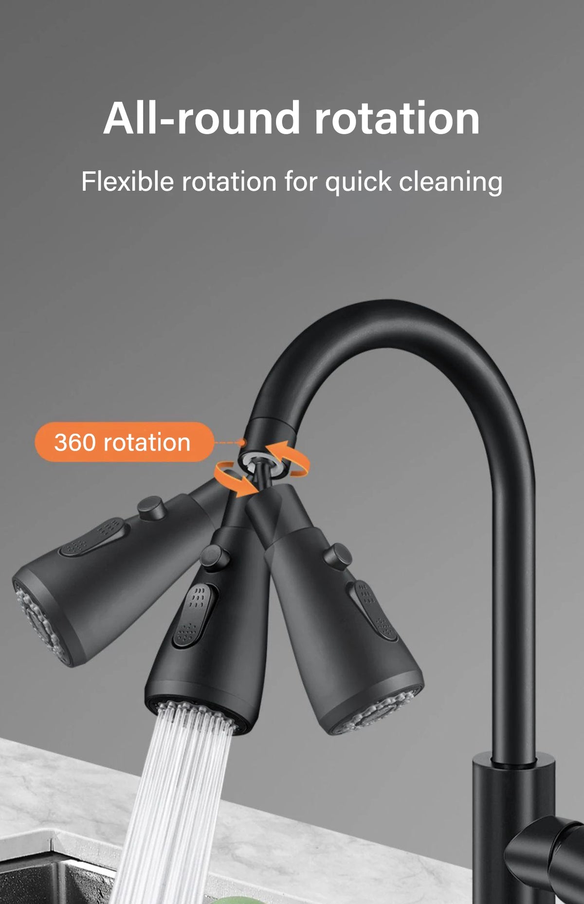 HAVENORA 3-Mode Swivel Kitchen Faucet Extender