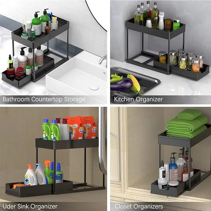 HAVENORA 2-Tier Sliding Under-Sink Organizer
