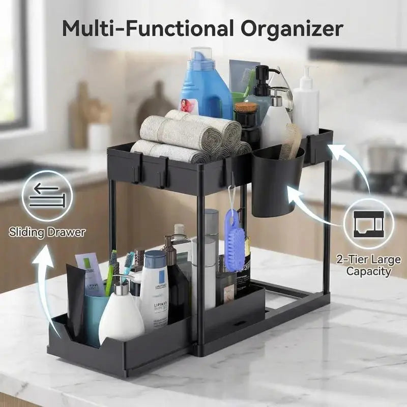 HAVENORA 2-Tier Sliding Under-Sink Organizer