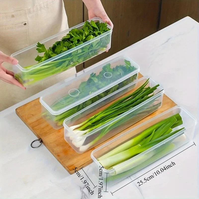HAVENORA 4-Piece Clear Refrigerator Organizer Set