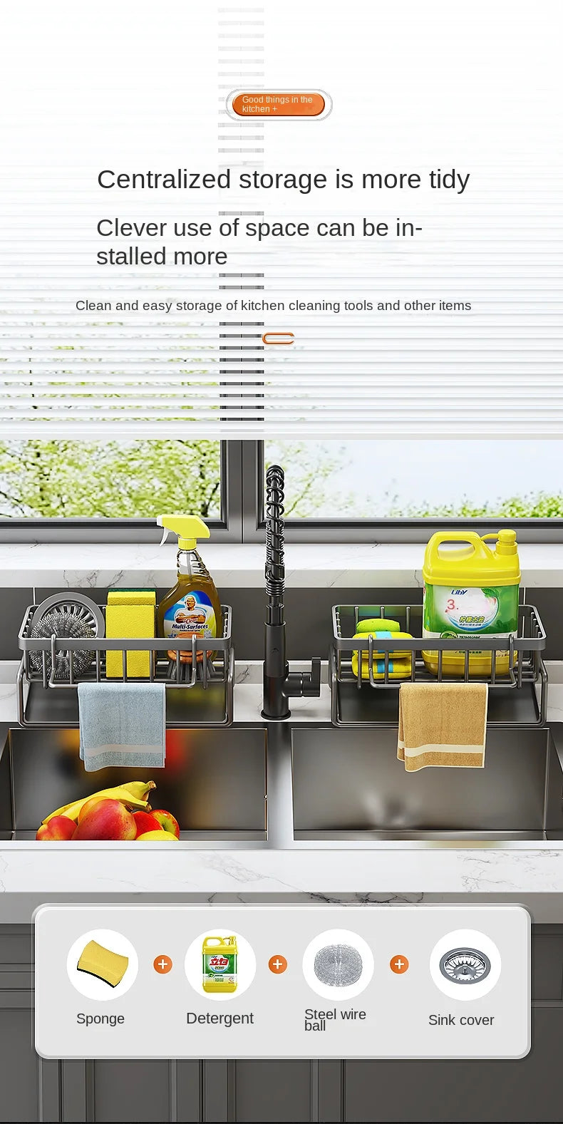 HAVENORA Kitchen Sink Organizer & Drain Rack